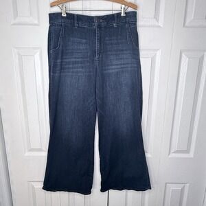 Women's Democracy Ab Solution Skyrise Wide Leg Tulip Hem Jean Sz 12P Cropped